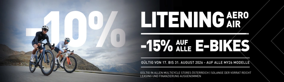 Aktion: 15 Prozent auf alle E-Bikes