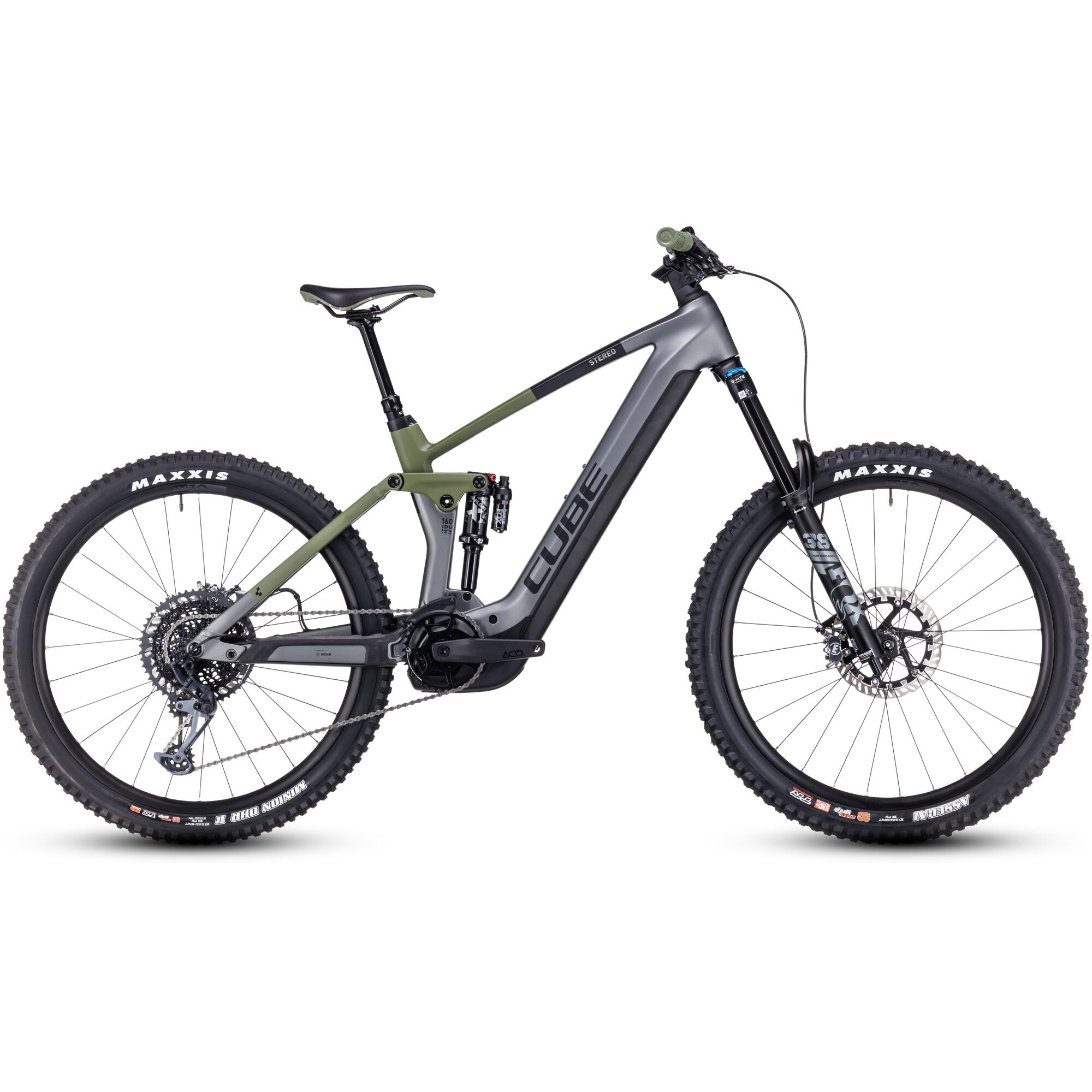 CUBE Stereo Hybrid 160 HPC TM 750 27.5 grey'n'olive 2024