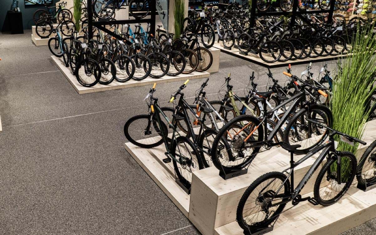 Verkaufsraum der Bike365 Filiale Klagenfurt, Ansicht 2